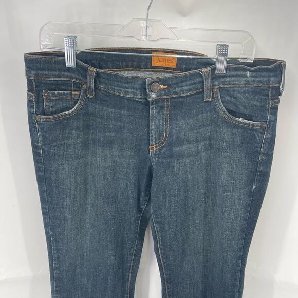 James Jeans Women's Dry Aged Bootcut Low Rise Dark Wash Denim Blue Size 32 - Picture 7 of 14